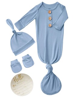 Foto 5 | Foto 5 | Conjunto De Pijama Para Bebé Suzel Con Nudos Y Viscosa De Bambú 0-3m - Venta Internacional.