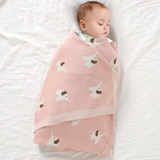 Foto 4 | Foto 4 | Manta Hadetoto De Algodón Para Bebé Suave Y Acogedora Envolvente Rosa 90x70 Cm - Venta Internacional.