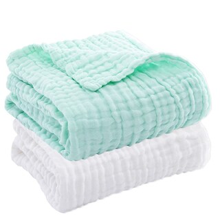 Foto 1 | Foto 1 | Toallas De Baño De Muselina Para Bebés Aablexema Paquete De 2 Unidades 109 X 109 Cm - Venta Internacional.