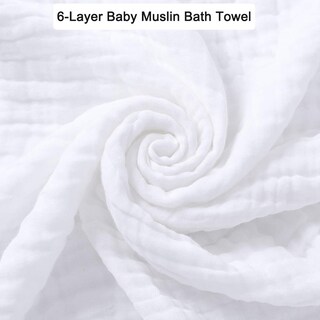 Foto 3 | Foto 3 | Toallas De Baño De Muselina Para Bebés Aablexema Paquete De 2 Unidades 109 X 109 Cm - Venta Internacional.