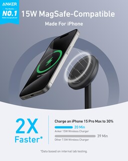 Foto 2 | Foto 2 | Cargador Inalámbrico Anker Maggo Stand De 15 W Con Rotación De 360° - Venta Internacional.