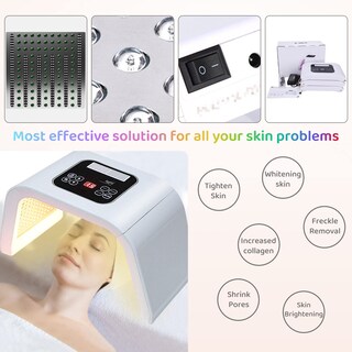 Foto 6 | Foto 6 | Mascarilla Facial Para El Cuidado De La Piel Con Terapia De Luz Led 7 Colores Fxxxcuwuu - Venta Internacional.