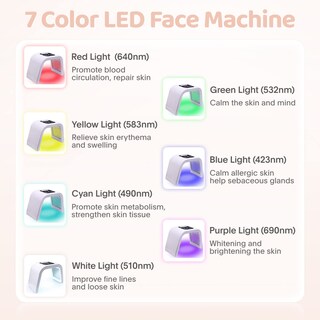 Foto 7 | Foto 7 | Mascarilla Facial Para El Cuidado De La Piel Con Terapia De Luz Led 7 Colores Fxxxcuwuu - Venta Internacional.