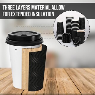 Foto 3 | Foto 3 | Tazas De Café Bysnow Desechables Aislantes 500 Ml Paquete De 100 - Venta Internacional.