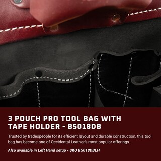 Foto 2 | Foto 2 | Bolsa Para Herramientas Occidental Leather 3 Pouch Pro Con Soporte Para Cinta Adhesiva Negra - Venta Internacional.