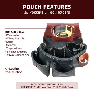 Foto 3 | Foto 3 | Bolsa Para Herramientas Occidental Leather 3 Pouch Pro Con Soporte Para Cinta Adhesiva Negra - Venta Internacional.