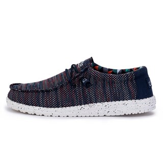 Foto 2 | Foto 2 | Mocasines Ligeros Hey Dude Wally Sox Azul Y Naranja Para Hombre - Venta Internacional.
