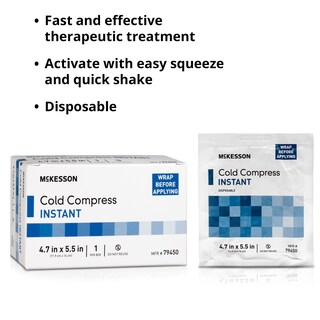 Foto 3 | Foto 3 | Compresa Fría Mckesson Desechable Instantánea Paquete De 12 X 14 Cm - Venta Internacional.