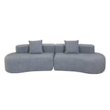 Sofá De Espuma Comprimida Al Vacío 4 Plazas Japandi Nordika Light Grey