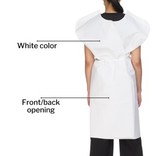 Foto 3 | Foto 3 | Bata Desechable Para Examen De Pacientes Mckesson  Blanca  Talla Única - Venta Internacional.