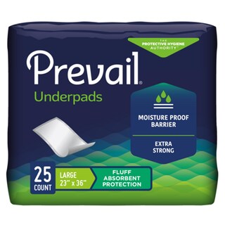 Foto 1 | Foto 1 | Underpad Prevail Absorbente De Pelusas Tamaño Grande 58 X 91 Cm 25 Unidades - Venta Internacional.