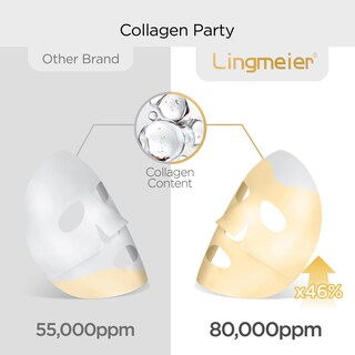 Foto 5 | Foto 5 | Mascarilla Facial De Colágeno Lingmeier Con 80.000 Ppm De Colágeno Marino - Venta Internacional.