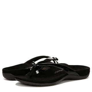 Foto 6 | Foto 6 | Sandalia Vionic Bella Tanga Negra Charol Talla 8.5 - Venta Internacional.