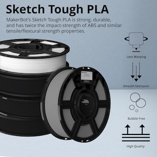 Foto 2 | Foto 2 | Filamento Pla Makerbot 375-0056a Sketch Tough Blanco 1 Kg - Venta Internacional.