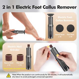 Foto 5 | Foto 5 | Eliminador Eléctrico De Callos Para Pies Xisuoka Inalámbrico Con 6 Velocidades - Venta Internacional.