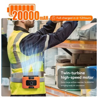 Foto 3 | Foto 3 | Ventilador De Cintura Astaowl 20000 Mah Recargable Por Usb 40 H Refrigeración - Venta Internacional.