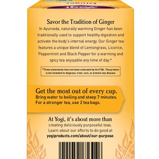 Foto 2 | Foto 2 | Tea Yogi Ginger Organic Sin Cafeína  96 Bolsas  Paquete De 6 - Venta Internacional.