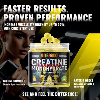 Foto 6 | Foto 6 | Gomitas De Creatina Nutragogo 5 G Creatina Sin Azúcar Veganas - Venta Internacional.