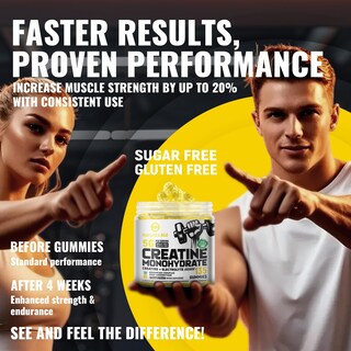 Foto 6 | Foto 6 | Gomitas De Monohidrato De Creatina Supplement Natures Aid 135 Unidades - Venta Internacional.