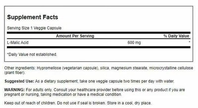 Foto 2 | Foto 2 | Suplemento De Ácido Málico Swanson  600 Mg  100 Cápsulas Vegetarianas  Paquete De 2 - Venta Internacional.
