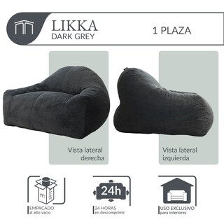 Foto 5 | Foto 5 | Sillón De Espuma Comprimida Al Vacío 1 Plaza Japandi Likka Dark Grey
