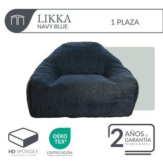 Foto 3 | Foto 3 | Sillón De Espuma Comprimida Al Vacío 1 Plaza Japandi Likka Navy Blue