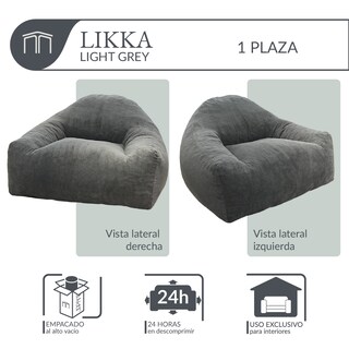 Foto 5 | Foto 5 | Sillón De Espuma Comprimida Al Vacío 1 Plaza Japandi Likka Light Grey