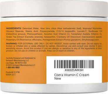 Foto 2 | Foto 2 | Crema De Vitamina C Coera 113 G Hidratante Iluminadora Y Humectante - Venta Internacional.
