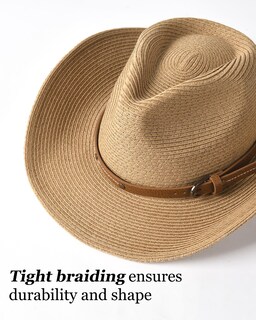 Foto 2 | Foto 2 | Sombrero Vaquero De Paja Furtalk Para Mujer Y Hombre Upf 80+ Color Caqui - Venta Internacional.