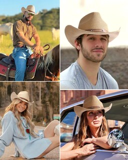 Foto 7 | Foto 7 | Sombrero Vaquero De Paja Furtalk Para Mujer Y Hombre Upf 80+ Color Caqui - Venta Internacional.