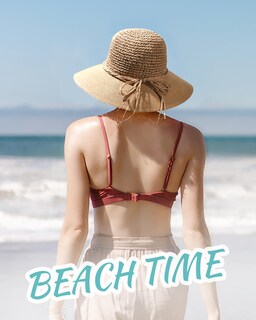 Foto 3 | Foto 3 | Gorro De Sol Furtalk Para Mujer Verano Paja Playa Ala Ancha Color Caqui - Venta Internacional.