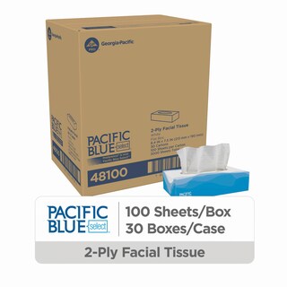 Foto 2 | Foto 2 | Pañuelo Facial Georgia-pacific Pacific Blue Select De 2 Capas X 100 - Venta Internacional.