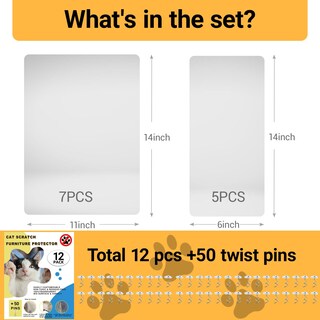 Foto 4 | Foto 4 | Protector De Muebles Mdzysj Transparente Pack De 12 Antiralladuras Para Gatos - Venta Internacional.