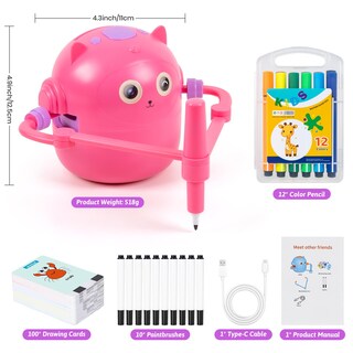 Foto 4 | Foto 4 | Robot De Dibujo Treefia Interactive Educational Kids Pink - Venta Internacional.