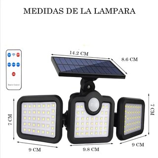 Foto 5 | Foto 5 | Lampara Solar De Cm-top De 3 Cabezales Con Sensor