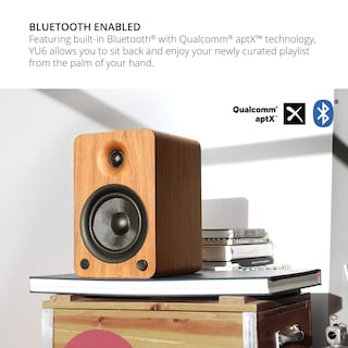 Foto 6 | Foto 6 | Altavoces De Estantería Kanto Yu6 Con Alimentación De Nogal Y Bluetooth - Venta Internacional.