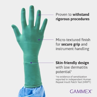 Foto 2 | Foto 2 | Guantes Protectores Ansell Gammex De Neopreno Sin Látex 7.5 Verde - Venta Internacional.