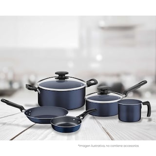 Foto 4 | Foto 4 | Batería De Cocina Loreto 7 Piezas Tramontina Azul