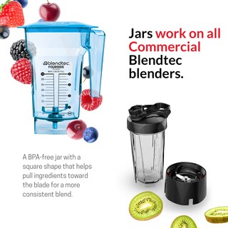 Foto 3 | Foto 3 | Tarro De Batidora Blendtec Fourside De 950 Ml Color Azul Comercial - Venta Internacional.