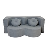 Sofá Cama De Espuma Sellada Al Vacío 2 Plazas Japandi Kanso Light Grey