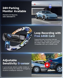 Foto 6 | Foto 6 | Dash Cam Ovaman F8 4k+1080p Frontal Y Trasera Con Gran Angular De 170° - Venta Internacional.