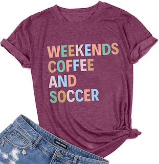 Foto 1 | Foto 1 | Camiseta Kiddad Weekends Coffee Soccer Mom De Manga Corta - Venta Internacional.