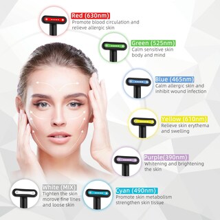Foto 6 | Foto 6 | Varita Fxtiaa Para El Cuidado De La Piel Con Terapia De Luz Led 7 Colores Con Masajeador - Venta Internacional.