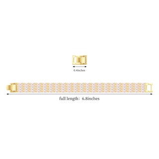 Foto 2 | Foto 2 | Pulsera Elfgrass Tennis Chapada En Oro De 14 Quilates Con Circonita Cúbica Apta Para 15-18 Cm - Venta Internacional.