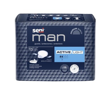 Foto 1 | Foto 1 | Almohadillas Para Incontinencia Seni Man Active Guards 19 X 24 Cm Ligeras 30 Unidades - Venta Internacional.
