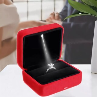 Foto 2 | Foto 2 | ''caja Estuche Para Anillo De Compromiso Con Luz Led Rojo ''