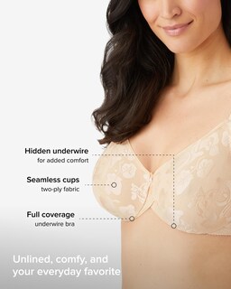 Foto 3 | Foto 3 | Bra Wacoal Awareness Unlined Underwire Underwire Cobertura Total 85567 - Venta Internacional.