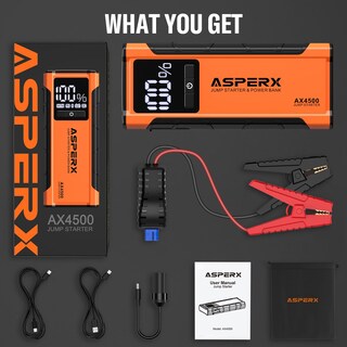 Foto 7 | Foto 7 | Arrancador De Batería Asperx Ax4500 4500a 12v Con Pantalla Lcd De 4'' - Venta Internacional.
