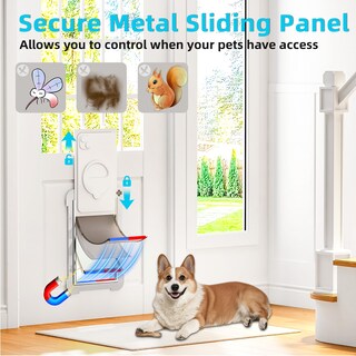 Foto 4 | Foto 4 | Puerta Para Perro Miaotong De 3 Solapas Con Marco De Acero Y Ahorro De Energía - Venta Internacional.