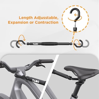 Foto 3 | Foto 3 | Barra Adaptadora Para Bicicleta Tanx Cf-002a Ajustable De 56 A 66 Cm Y 30 Kg Color Negro - Venta Internacional.